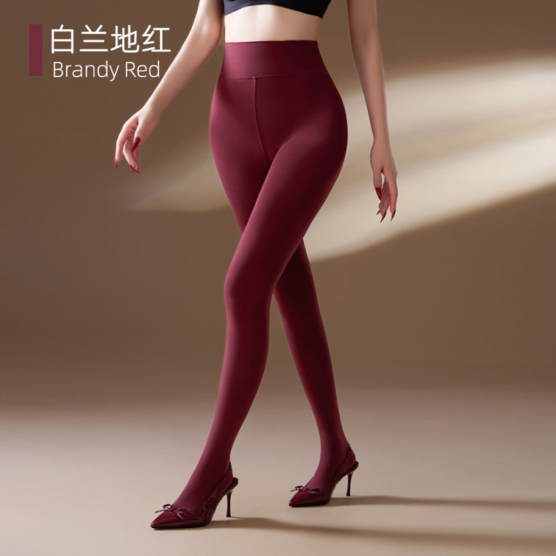 Women's High Waist Opaque Tights - Soft Stretch Solid Color Pantyhose for Daily & Dressy Wear
